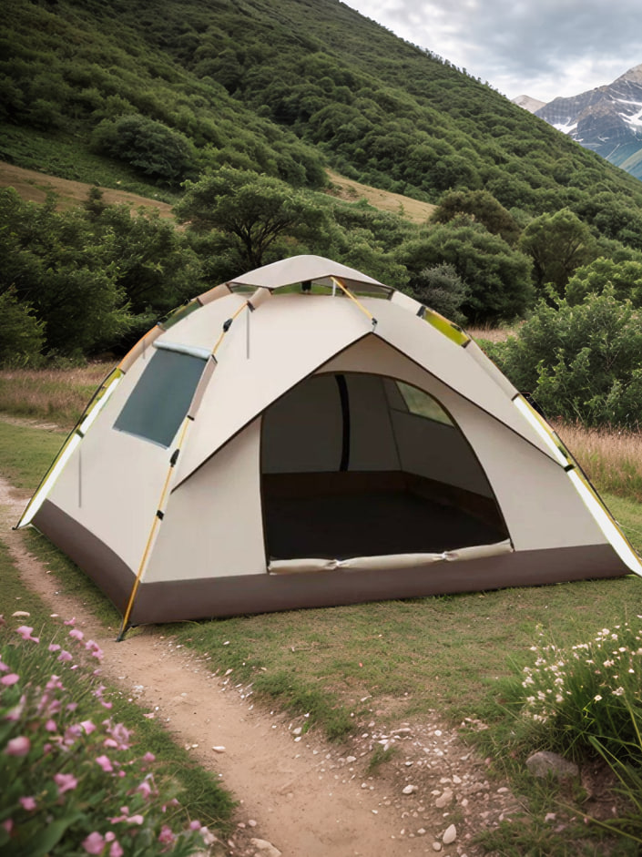 Chodir-shater 190T dub-qoplangan, sayyohlik, trekking, 205x195x130 sm